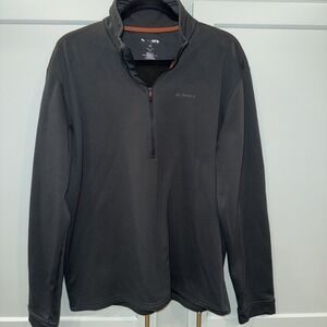 Simms Fishing Men Dark Gray Fleece 1/4 Zip Long Sleeve Pullover Size XLarge XL